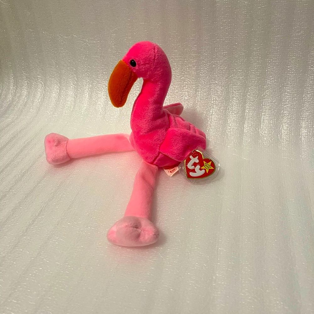 Ty Original Beanie Baby "Pinky" the Flamingo (1995) – Excellent Condition!